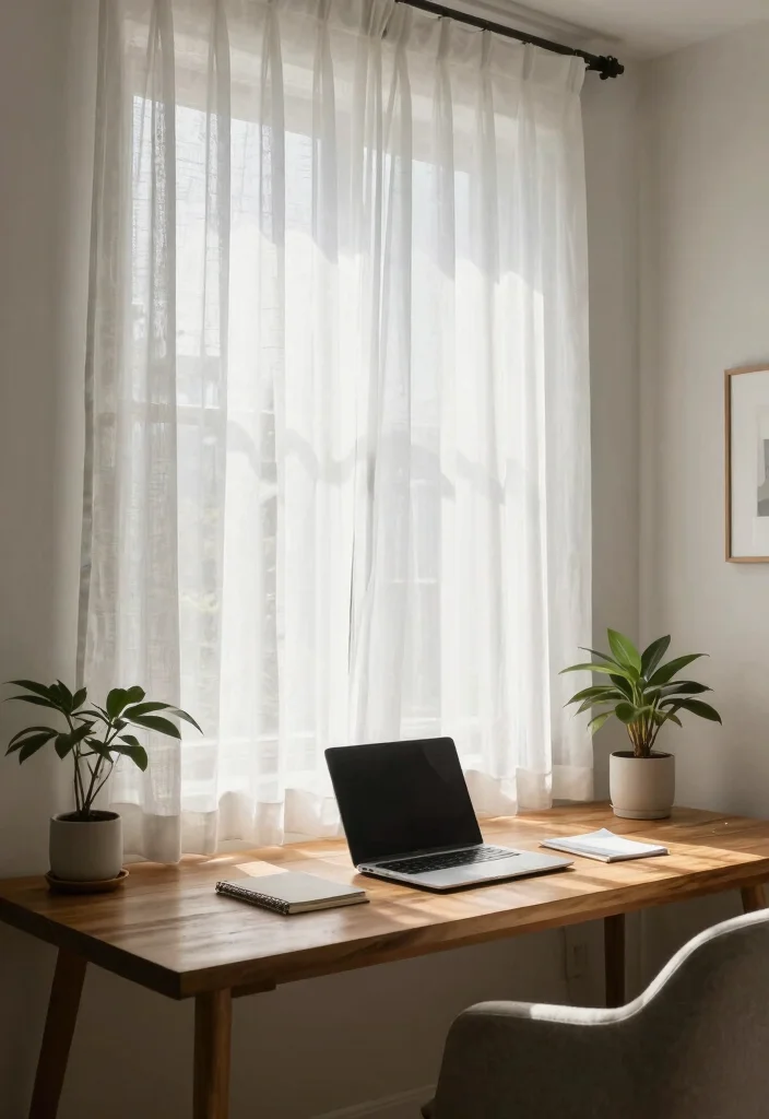 15 Home Office Curtains That Block Glare Without Killing Natural Light 1 15 Home Office Curtains That Block Glare Without Killing Natural Light - 1. Sheer Linen Curtains 1