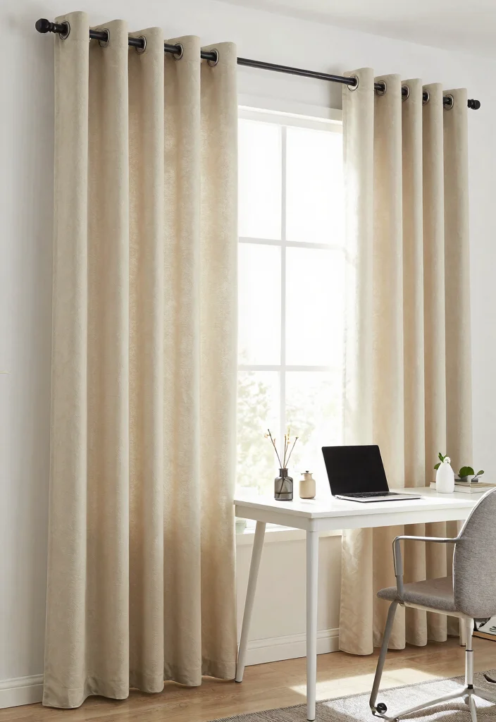 15 Home Office Curtains That Block Glare Without Killing Natural Light 11 15 Home Office Curtains That Block Glare Without Killing Natural Light - 11. Eco-Friendly Grommet Curtains 1