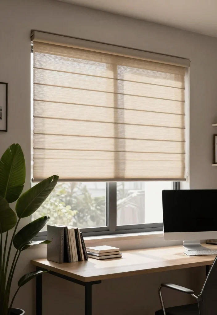 15 Home Office Curtains That Block Glare Without Killing Natural Light 14 15 Home Office Curtains That Block Glare Without Killing Natural Light - 14. Energy-efficient Solar Shades 1