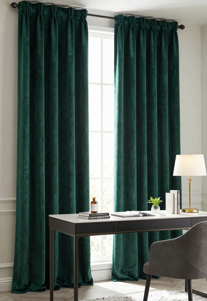 15 Home Office Curtains That Block Glare Without Killing Natural Light 5 15 Home Office Curtains That Block Glare Without Killing Natural Light - 5. Eco-Friendly Velvet Curtains 1