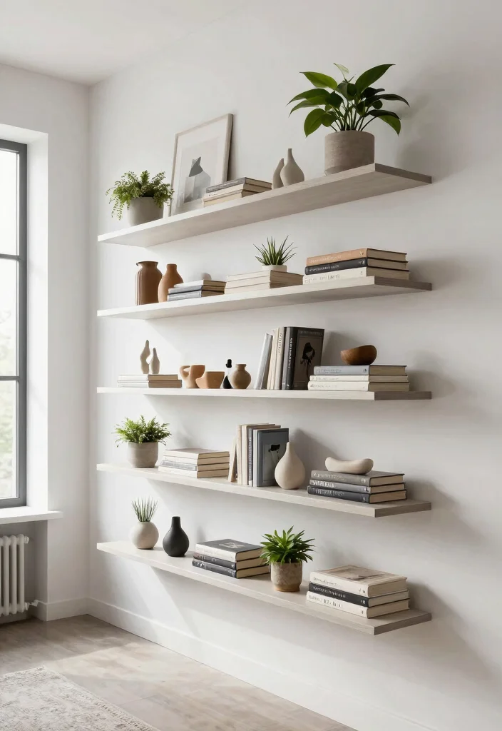 15 IKEA Wall Decor Ideas That Look Custom and High-End 2 15 IKEA Wall Decor Ideas That Look Custom and High-End - 2. Utilize Floating Shelves for Display 1