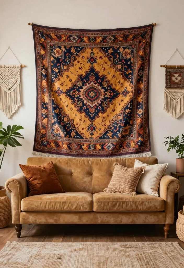 15 IKEA Wall Decor Ideas That Look Custom and High-End 7 15 IKEA Wall Decor Ideas That Look Custom and High-End - 7. Layer with Tapestries or Wall Hangings 1
