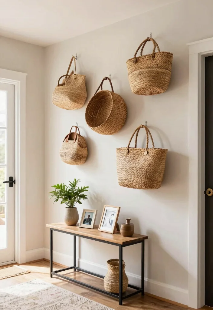 15 IKEA Wall Decor Ideas That Look Custom and High-End 9 15 IKEA Wall Decor Ideas That Look Custom and High-End - 9. Use Woven Baskets for Natural Texture 1