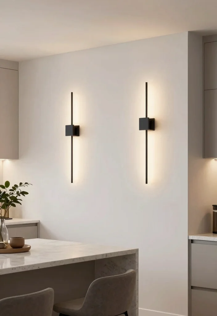 15 Kitchen Wall Lamp Ideas That Free Up Counter Space - 1. Sleek Modern Wall Sconces 1