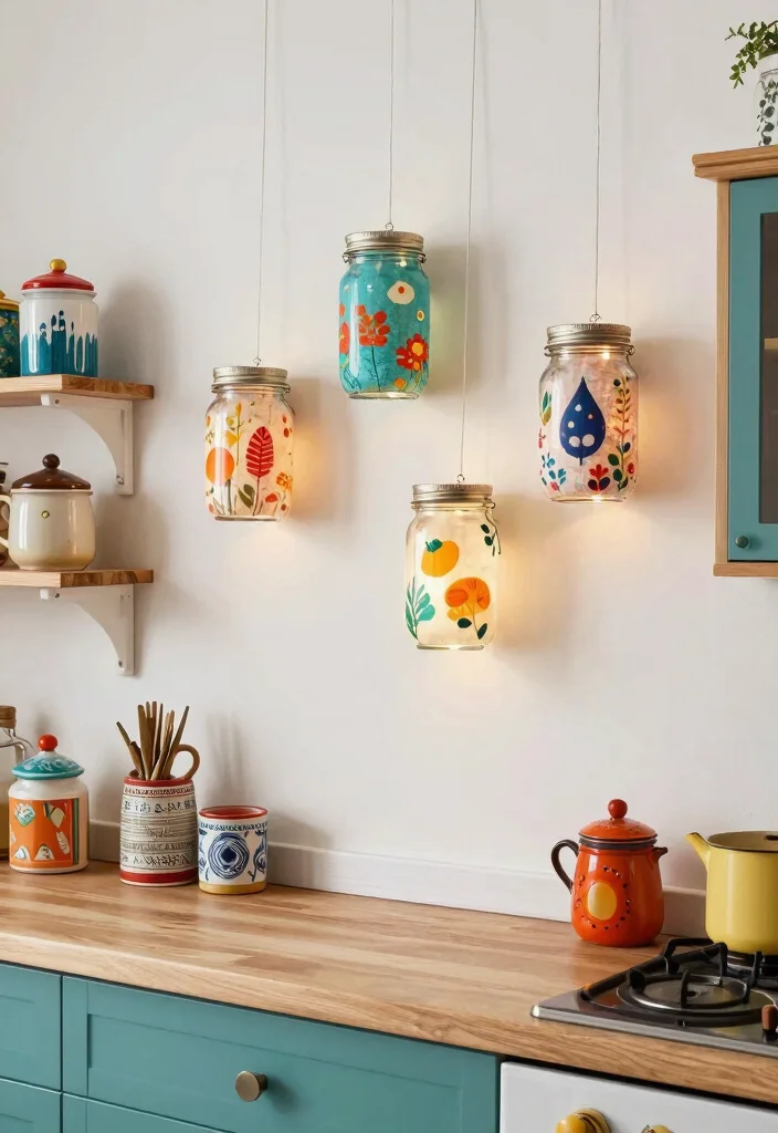 15 Kitchen Wall Lamp Ideas That Free Up Counter Space - 11. Creative DIY Wall Lamps 1