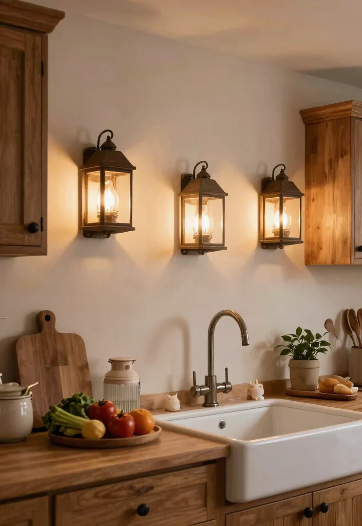 15 Kitchen Wall Lamp Ideas That Free Up Counter Space - 14. Lantern-Style Wall Lights 1