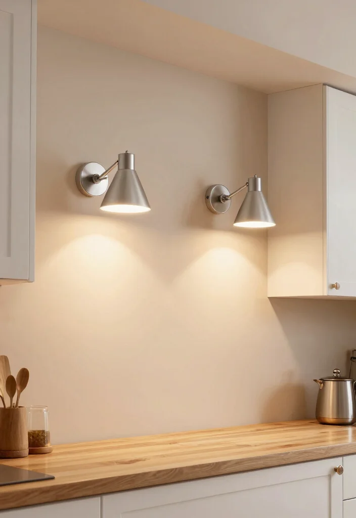 15 Kitchen Wall Lamp Ideas That Free Up Counter Space - 4. Adjustable Arm Sconces 1