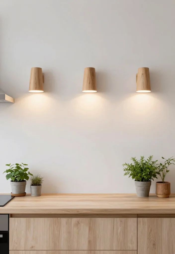 15 Kitchen Wall Lamp Ideas That Free Up Counter Space - 9. Scandinavian-Style Wall Lights 1