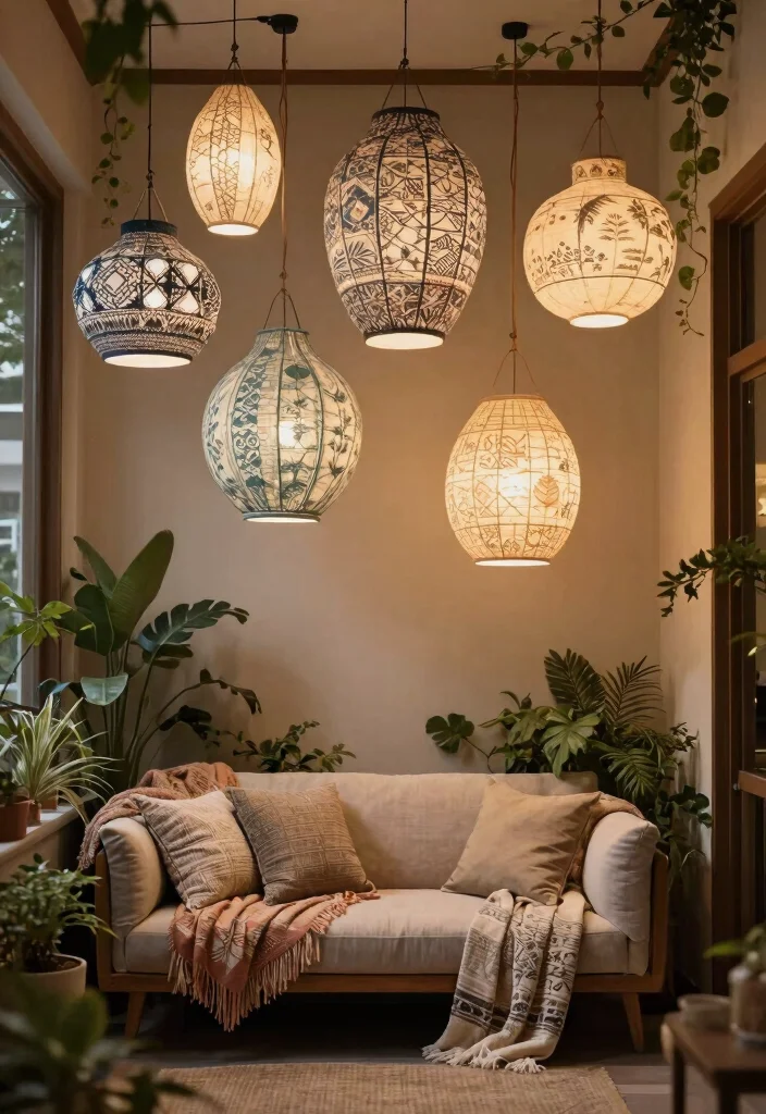 15 Modern Hanging Lamp Ideas for High Ceilings and Open Spaces 8 15 Modern Hanging Lamp Ideas for High Ceilings and Open Spaces - 8. Artistic Fabric Lamps 1