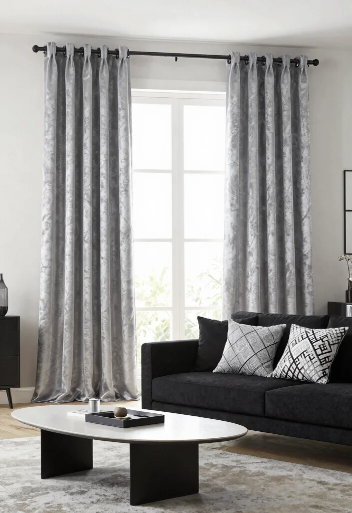 15 Velvet Living Room Curtains That Block Drafts and Noise - 11. Modern Silver 1