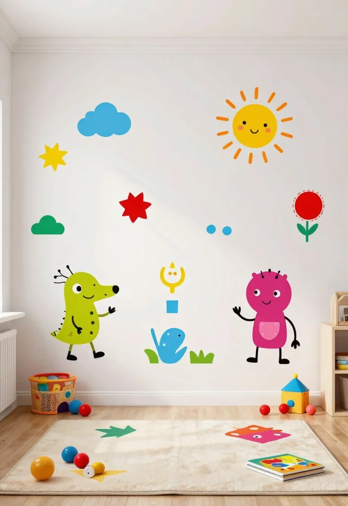 15 Vinyl Wall Decor Ideas for Renters That Remove Cleanly - 9. Kid-Friendly Designs 1