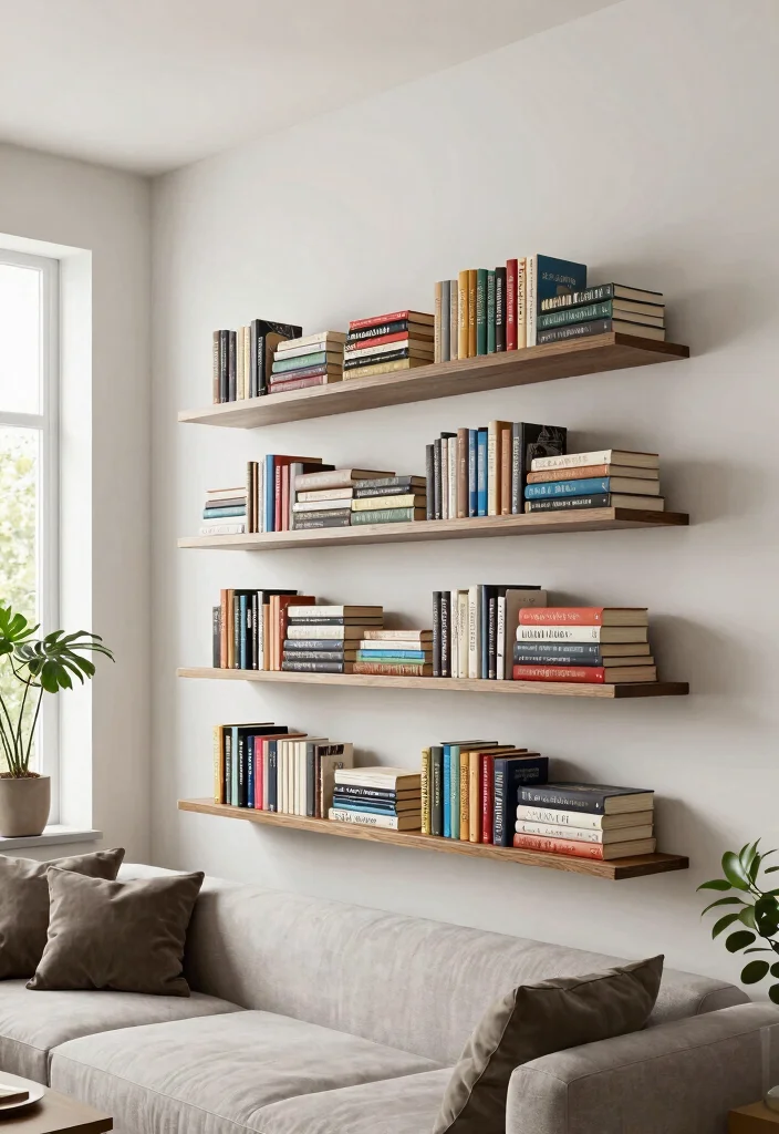 18 Floating Shelf Ideas That Hold Heavy Books Without Sagging 17 18 Floating Shelf Ideas That Hold Heavy Books Without Sagging - 17. Adjustable Floating Shelves 1